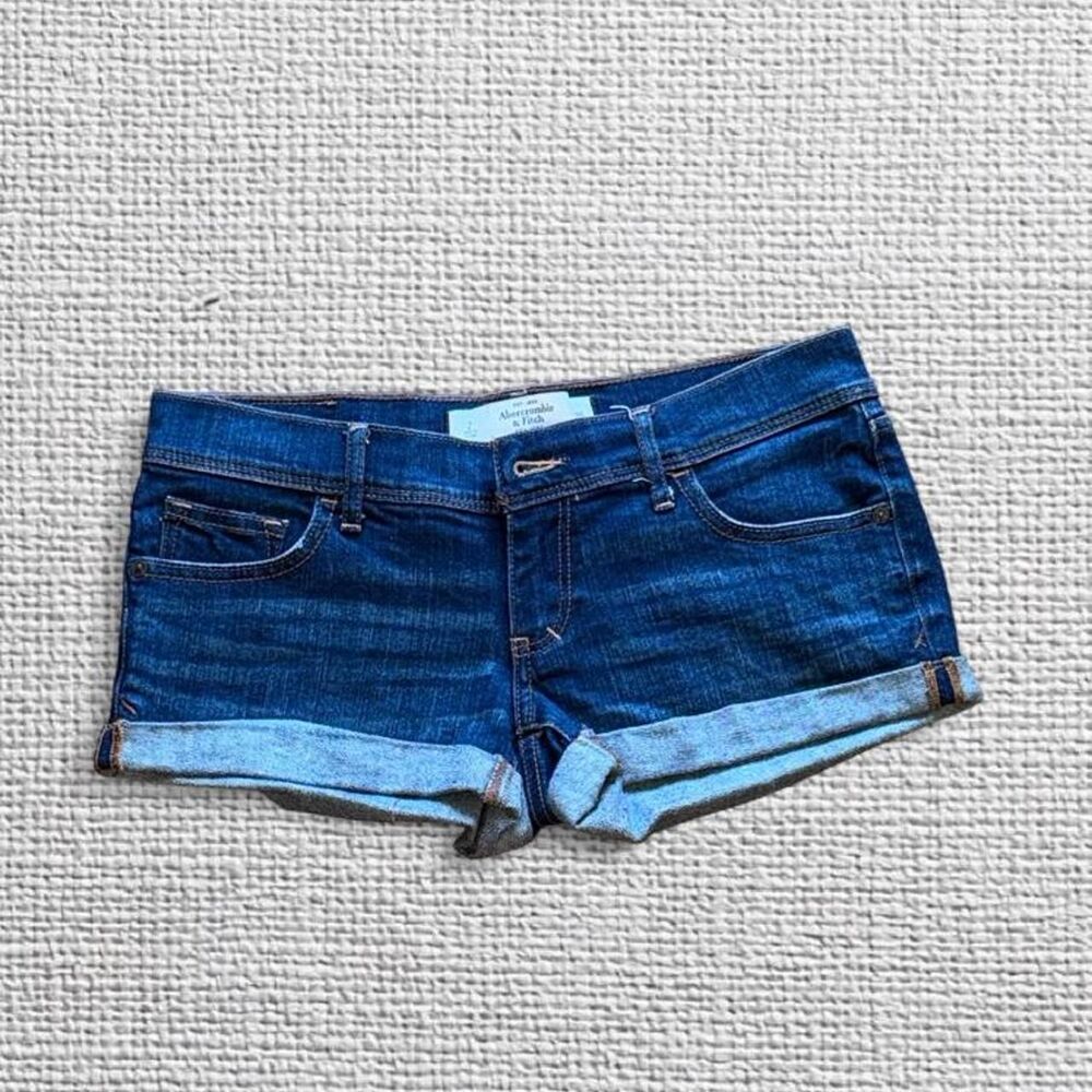 Abercrombie-fitch Women's Blue and Navy Shorts